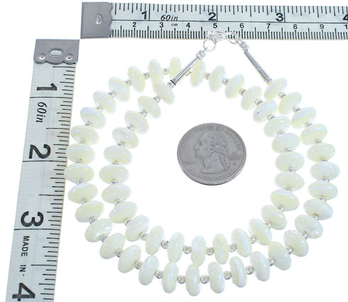 Southwest Mother Of Pearl Bead Necklace KX121009